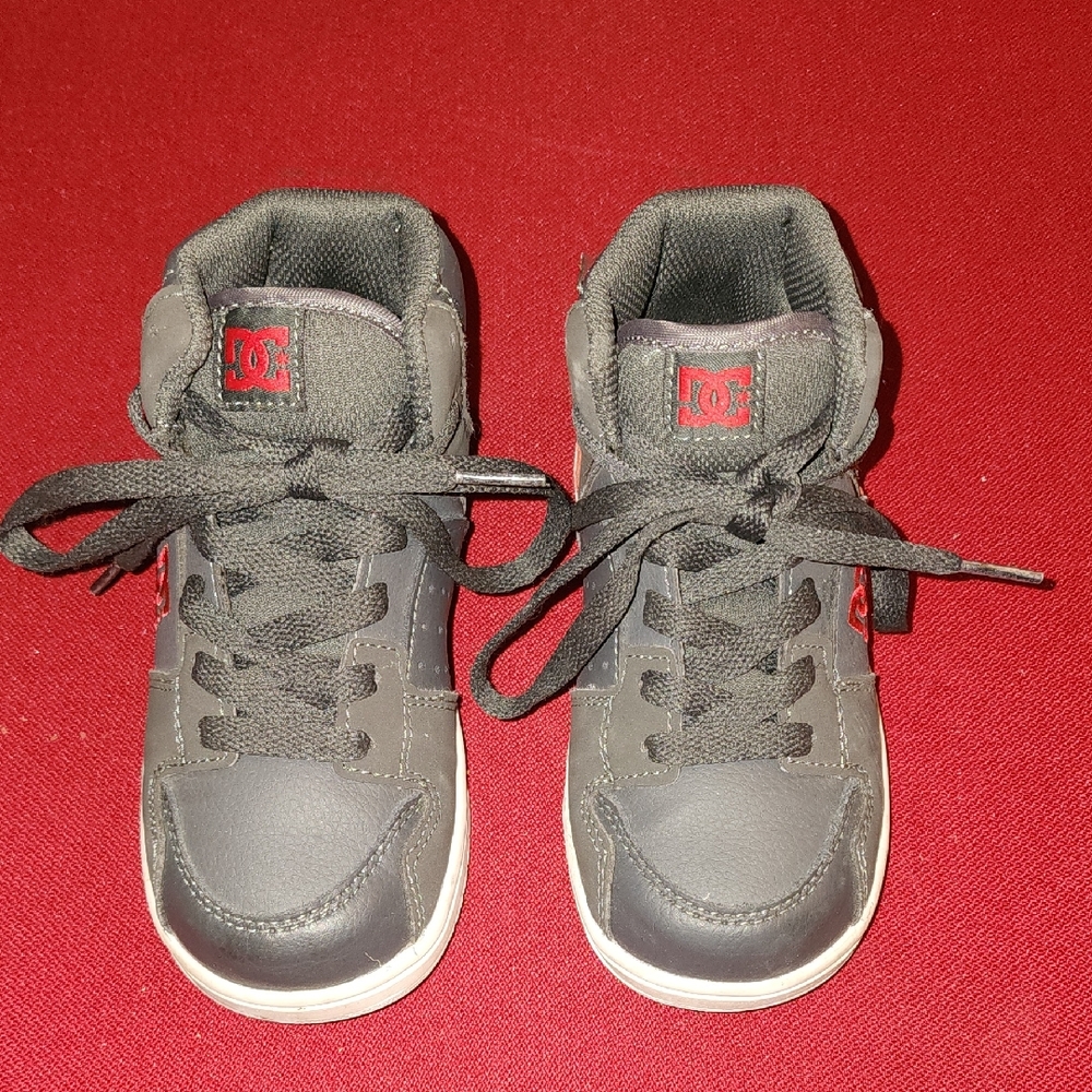 DC Kids' Black and Dark Gray Sneakers